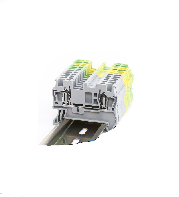 Pull-back type straight-through spring rail terminal connector 1.5