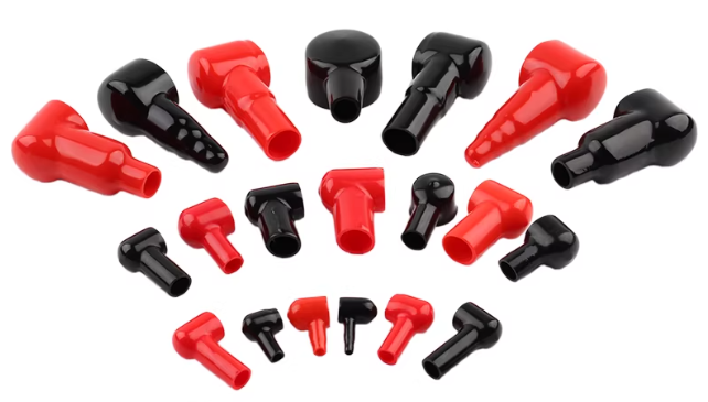 Red and black soft PVC terminal cover